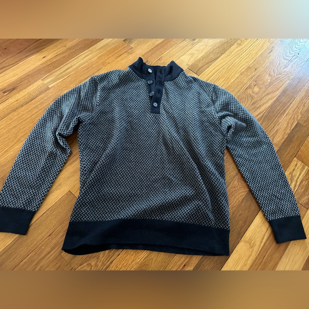 Untuckit Quarter Button Navy Sweater - Never Worn!